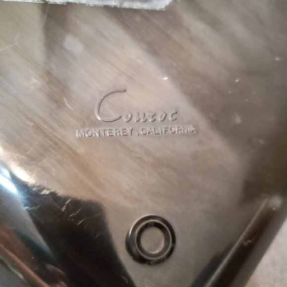 Vintage Mid-Century Couroc Cheese Board / Tray, Black & Wood, Italian Provolone - Picture 6 of 10